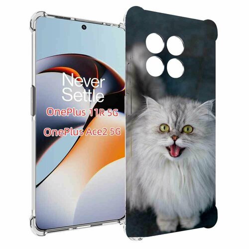 Чехол MyPads порода кошки британская длинная для OnePlus 11R задняя-панель-накладка-бампер