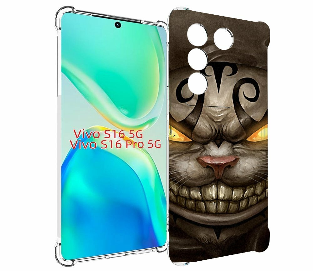 Чехол MyPads злой котик с желтыми глазами для Vivo S16 5G / S16 Pro 5G / V27 / V27 Pro задняя-панель-накладка-бампер