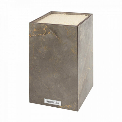 Подставка универсальная для кухонных ножей, 12х12х24 см, мрамор итальянский серый, композитный материал PDN123118OA6 ProFashion