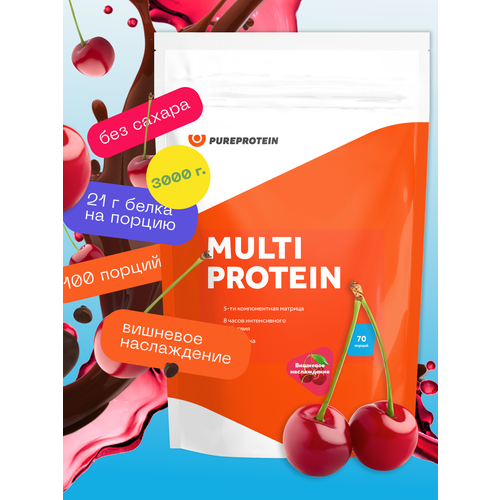 фото Протеин мультикомпонентный pureprotein 3 кг./ вишневое наслаждение pure protein