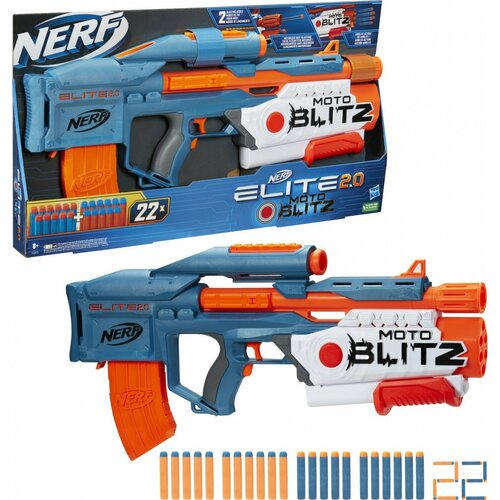 Nerf Бластер Hasbro Nerf Elite 2.0 Motoblitz CS 10 F5872 бластер nerf аккустрайк альфахок b7784 78 см оранжевый