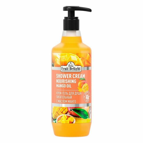 Гель-крем д/душа FRUIT DELIGHT Питательный, с натуральным маслом Манго, 1л