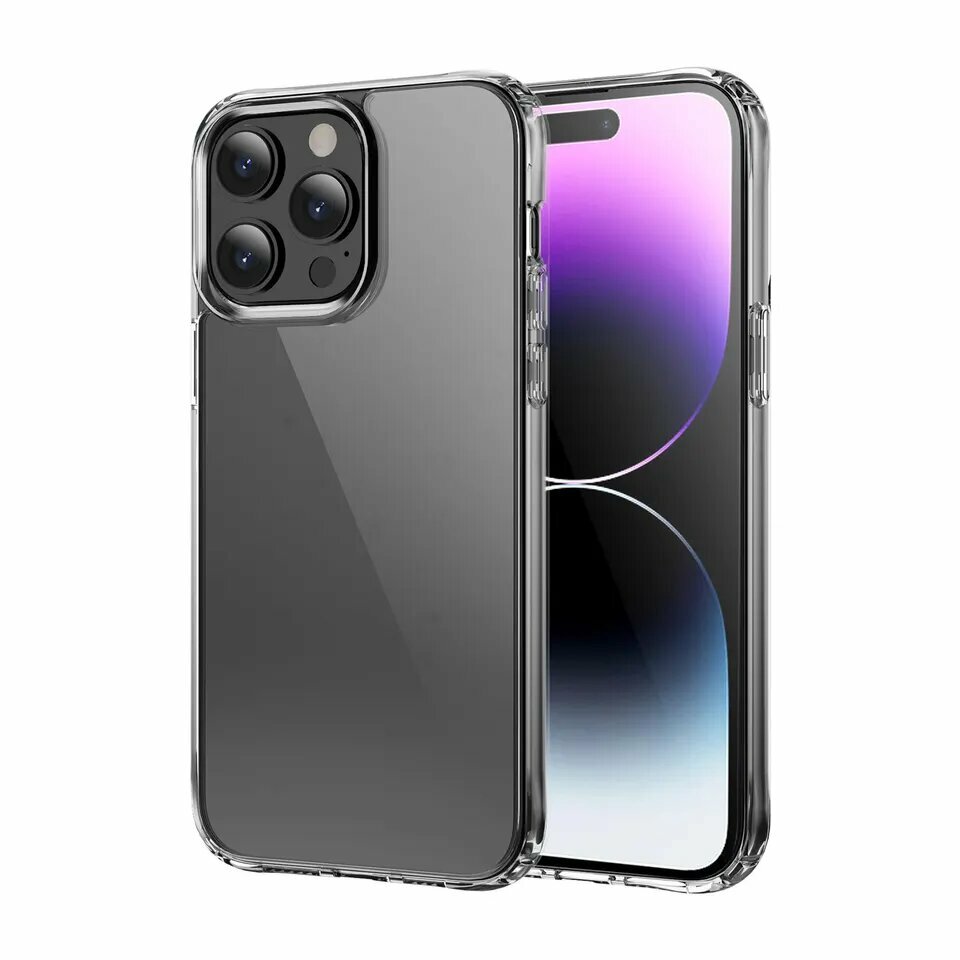 Прозрачный чехол для iPhone 15 Pro Max с защитой камеры