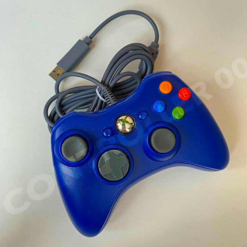 Джойстик (геймпад) проводной для Xbox 360 и PC Синий