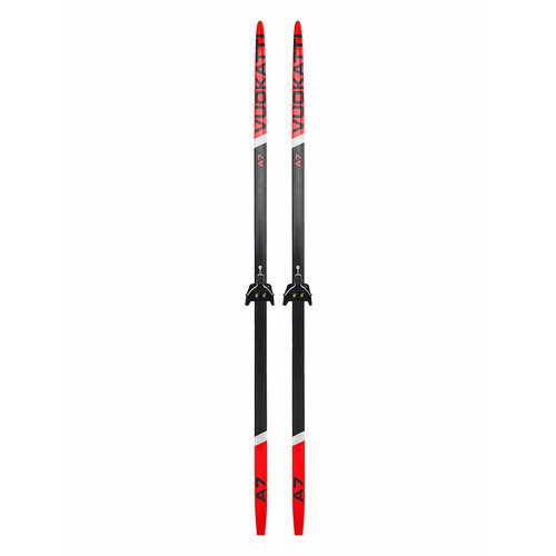 Лыжи беговые VUOKATTI 175 см с креплением 75 мм Step цвет Black/Red