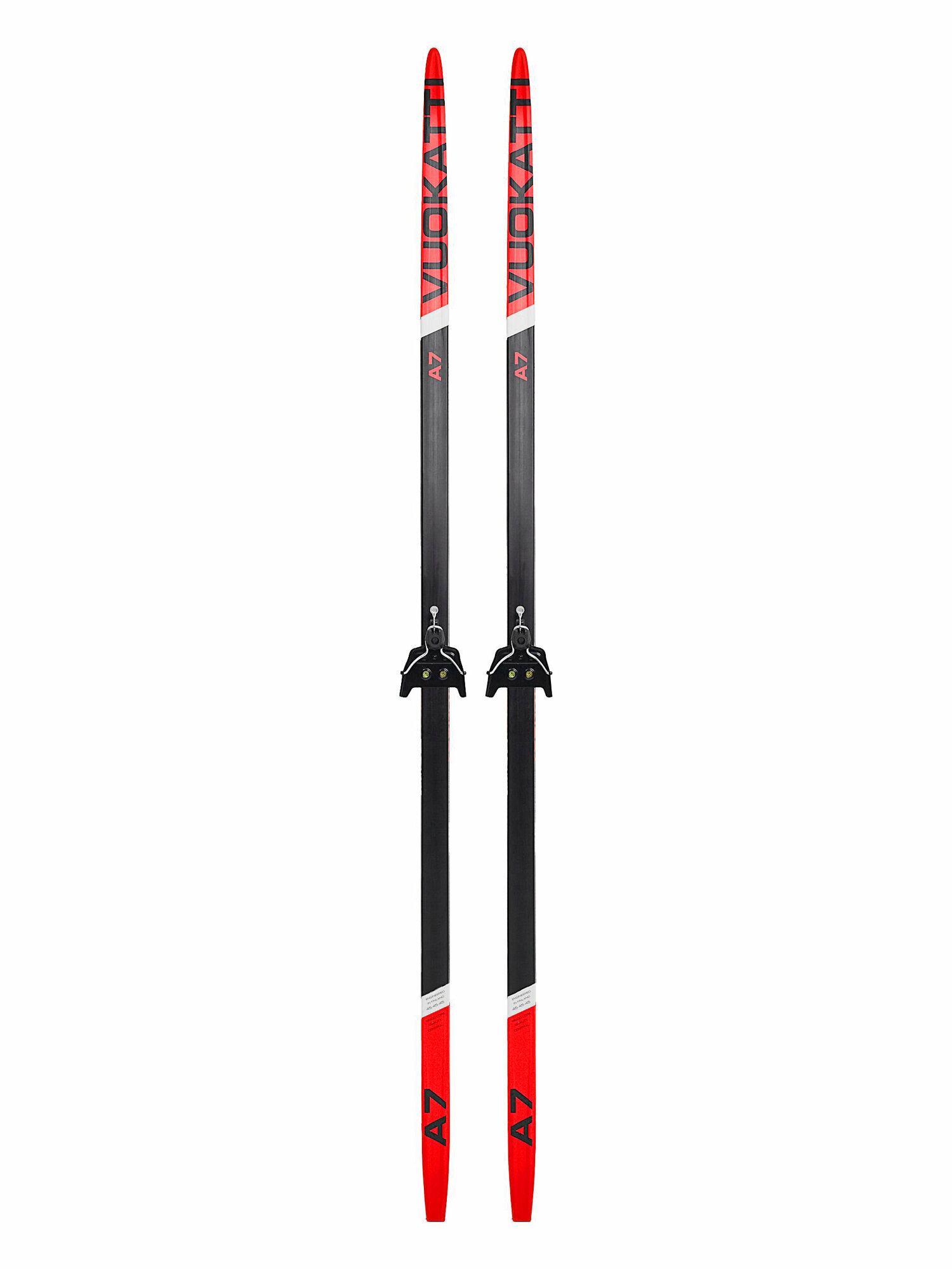 Беговые лыжи с креплением 75 мм VUOKATTI 190 см Step Black/Red