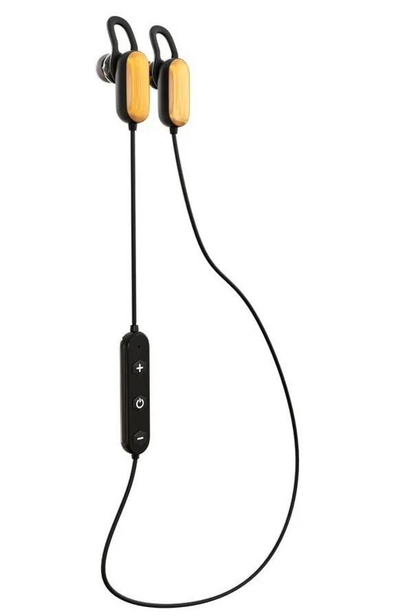 Беспроводные BLUETOOTH наушники More choice BG10 gold вакуумные с шейным шнурком