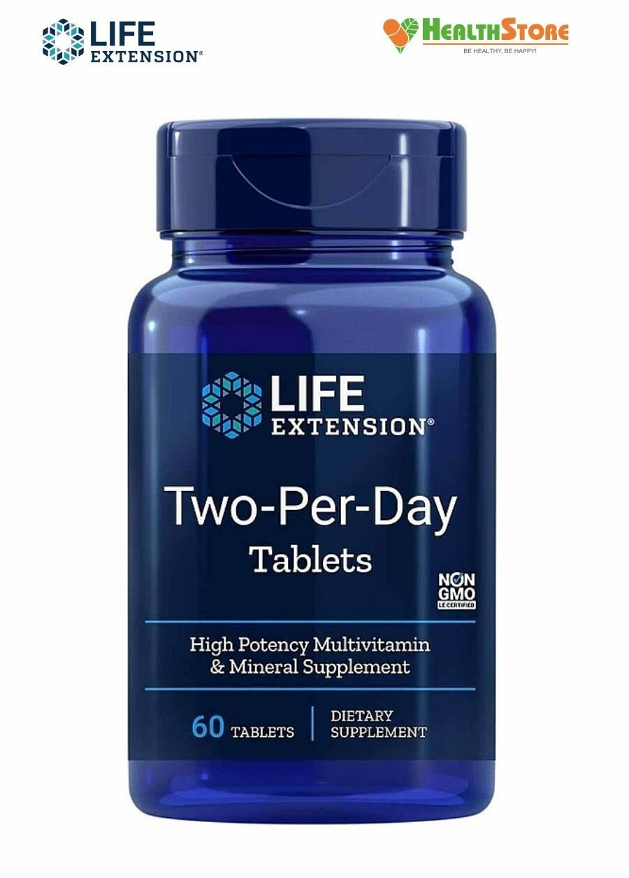 Life Extension Two-Per-Day Multivitamin 60 таблеток поливитамины