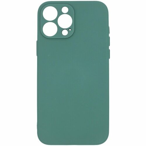 Силиконовый чехол Pero для Apple iPhone 13 Pro Max, темно-зеленый чехол pero для honor 10x lite liquid silicone green pcls 0061 gn