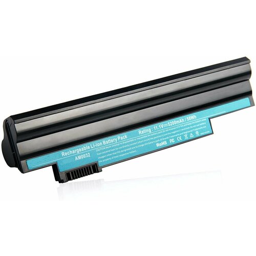 Аккумулятор для ноутбука Acer AL10B31, AL10А31, AL10BW, AL10G31, 11.1V, 5200mAh, код mb056691 аккумулятор для acer aspire one d255 d260 al10a31 al10b31 al10g31 bt 00603 114 lc btp00 128 lc btp00 129