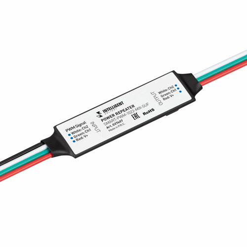 INTELLIGENT ARLIGHT Усилитель SMART-PWM-1022-MIX-SUF (12-24V, 2x2.5A) (IARL, IP20 Пластик, 5 лет) Артикул 037407