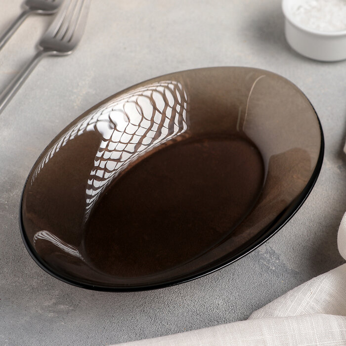 фото Блюдо овальное стеклянное Ambiante eclipse, d=22,5 см