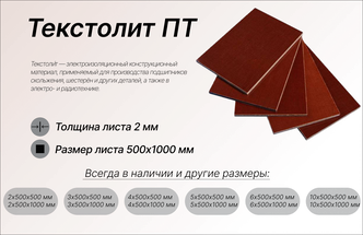 Текстолит листовой 2х500х1000мм