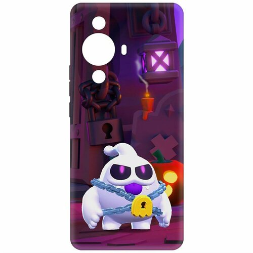 Чехол-накладка Krutoff Soft Case Brawl Stars - Призрак Скуик для Huawei Nova 11 Pro черный чехол накладка krutoff soft case brawl stars призрак скуик для realme 11 pro черный