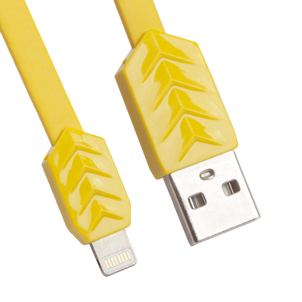 фото USB Дата-кабель REMAX Fishbone для Apple 8 pin желтый