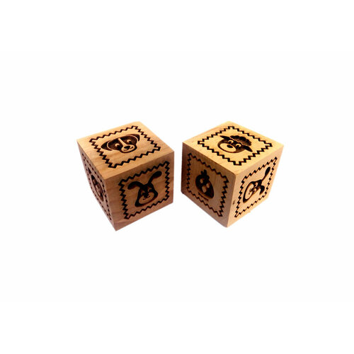 S-CHIEF SHF-0200 Деревянный кубик с узором 04 Ферма 1295₽