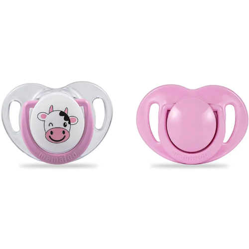 Соска-пустышка силиконовая MAMAJOO 7123008 Корова 12+ 2 шт
