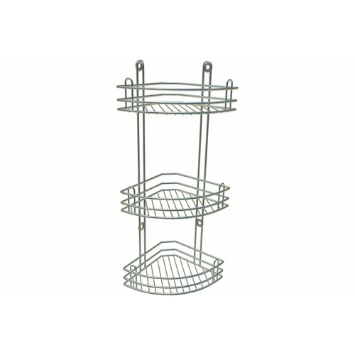 Полка для ванной Юнитрейд-Орел угловая, 3-х ярусная, страйт, глубокая 01.11.019.01.01.9016.01