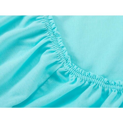Простыня махровая на резинке 090х200х20 см априори лазурь