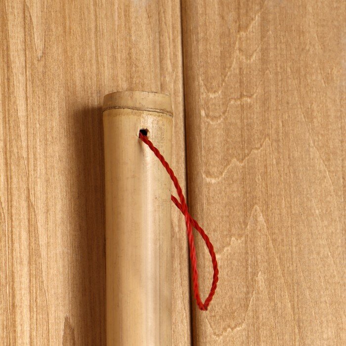 Веник рисовый с бамбуковой ручкой, 25х90 см микс