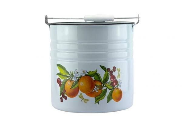 фото Ведро Эмаль 12Л Б/кр Серо-голубой Рябчик В енте (2) Магнитогорск .