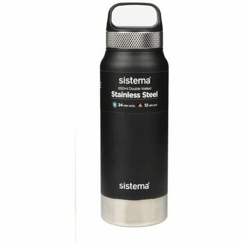 Бутылка Sistema 650мл, черный, 560