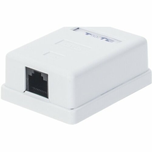 Настенная розетка Twt Lanmaster 1 порт RJ-45 кат. 5е, UTP, белая (-SM1-45-WH) розетка twt настенная 1 порт rj 45 категории 5е utp белая twt sm1 45 wh