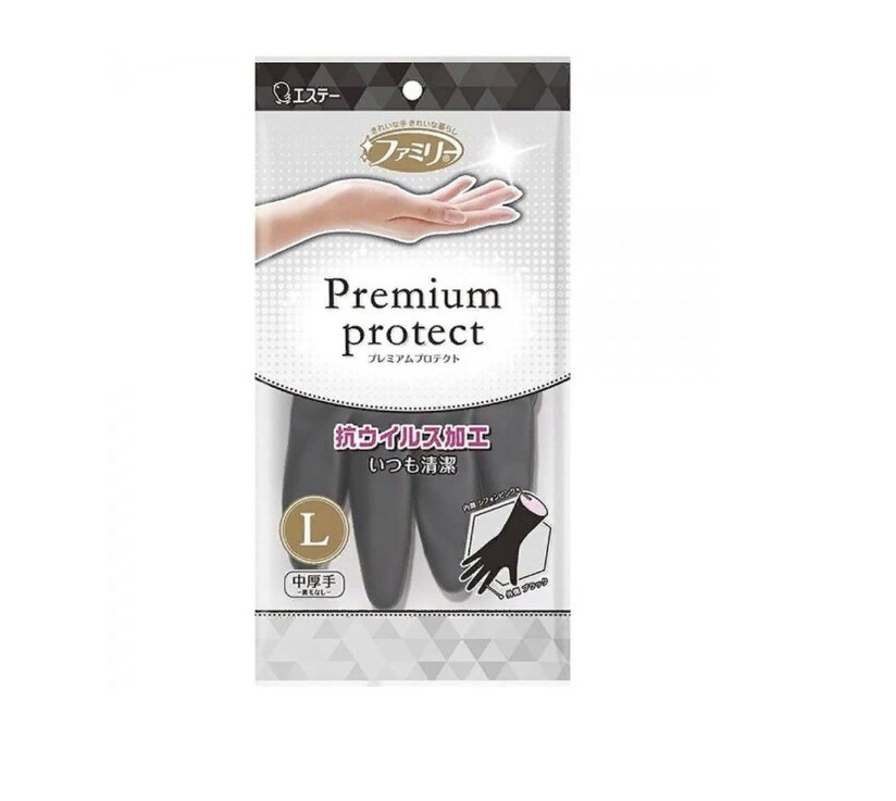 фото ST Family Premium Protect Перчатки виниловые для бытовых и хозяйственных нужд средней толщины с антивирусной пропиткой Размер L
