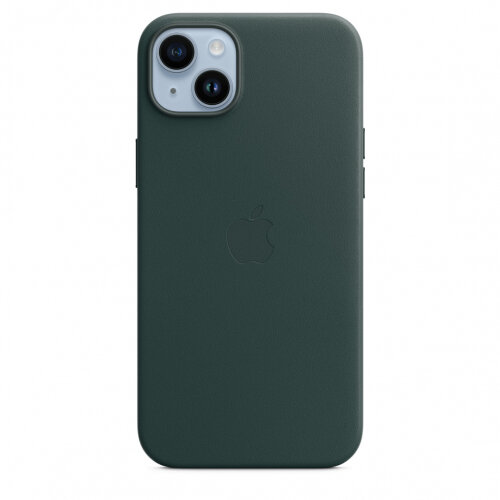 Чехол Apple iPhone 14 Plus Leather Case with MagSafe, зеленый