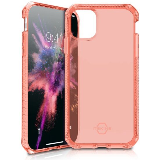 Чехол Itskins для Apple iPhone 11 Pro, SPECTRUM CLEAR, антибактериальный, коралловый