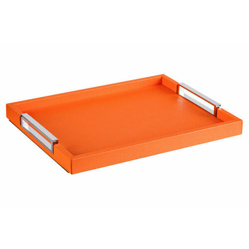 Поднос прямоугольный с ручками Giobagnara Виктор 44,5х34,5 см, оранжевый
