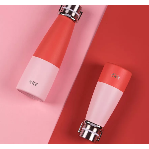 Термобутылка Kiss Kiss Fish Swag Vacuum Bottle 475ml, Coral Pink S-U47WS