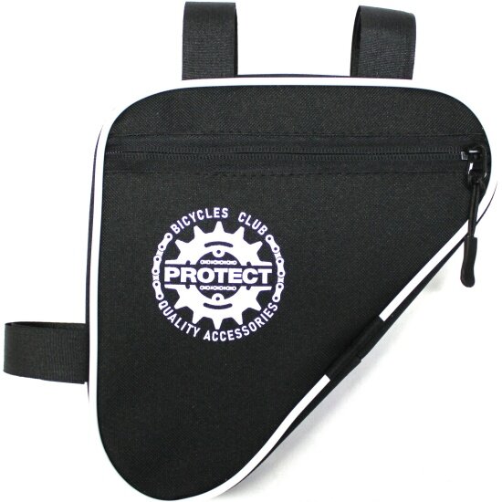фото Сумка велосипедная PROTECT SPORT Protect под раму, 21х21х5 см, черный/белый