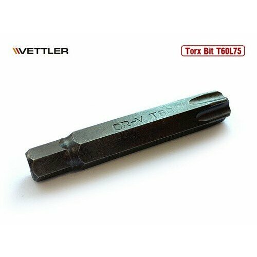 VETTLER Бита вставка TORX T60 3/8 75мм VETTLER бита вставка torx t25 3 8 75мм