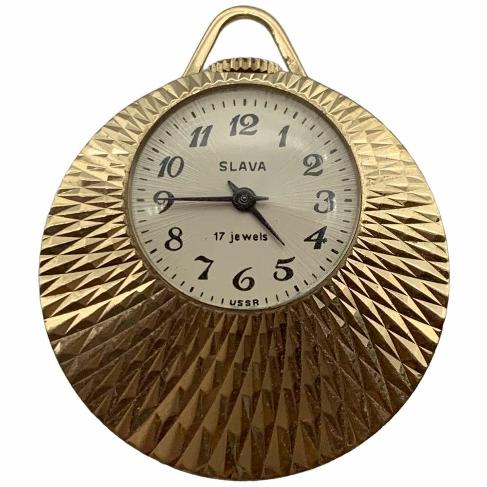Часы-кулон (медальон) "Слава" без цепочки, Au, 1970-1980 гг, 2-й МЧЗ, СССР