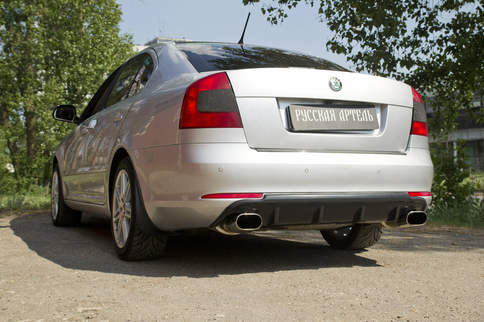 Диффузор на задний бампер Skoda Octavia A5 2008-2013