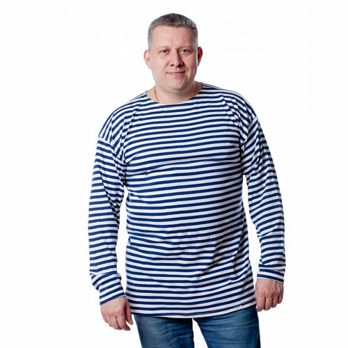Лонгслив БЕРТА, размер 60-62, синий, белый футболка берта размер 60 62