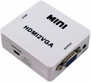 HD видео конвертер HDMI на VGA +аудио кабель 1 метр для подключения монитора/ ТВ-приставки/ телевизора, белый