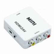 HD видео конвертер HDMI на RCA (AV) для подключения монитора/ ТВ-приставки/ телевизора, белый