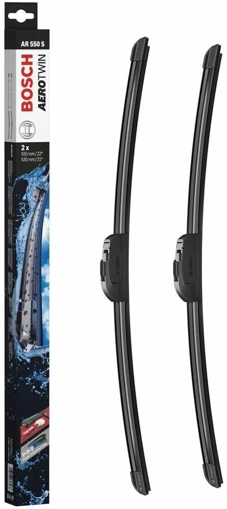 Щетки стеклоочистителя BOSCH бескаркасные Aerotwin 550/530мм, 3397118906