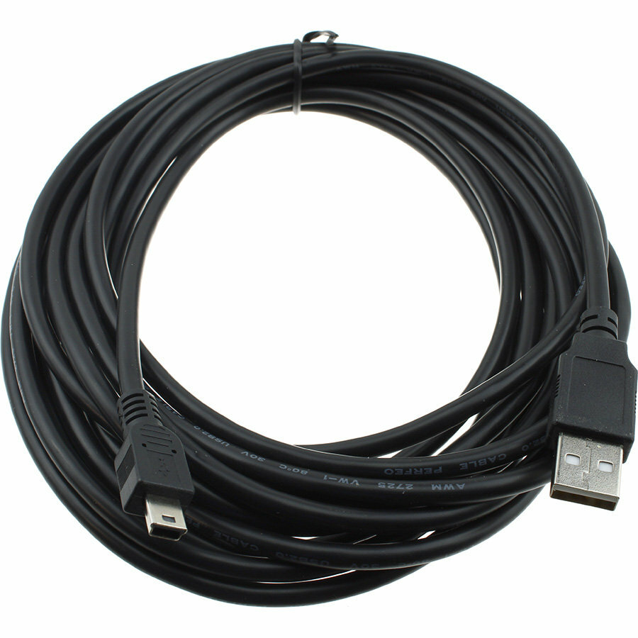 Шнур USB A-miniUSB 5PIN 5м Perfeo U4305