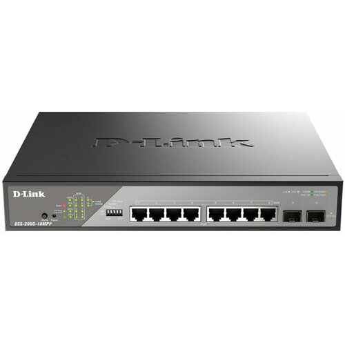 Коммутатор свитч D-Link DSS-200G-10MPP 2336000₽