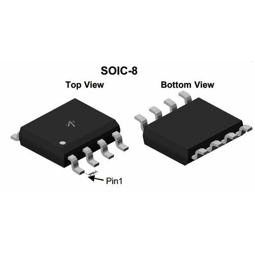 Микросхема AO4822 N-channel MOSFET 30V 8A SO-8 микросхема aon2406 n channel mosfet 20v 8a dfn2x2b