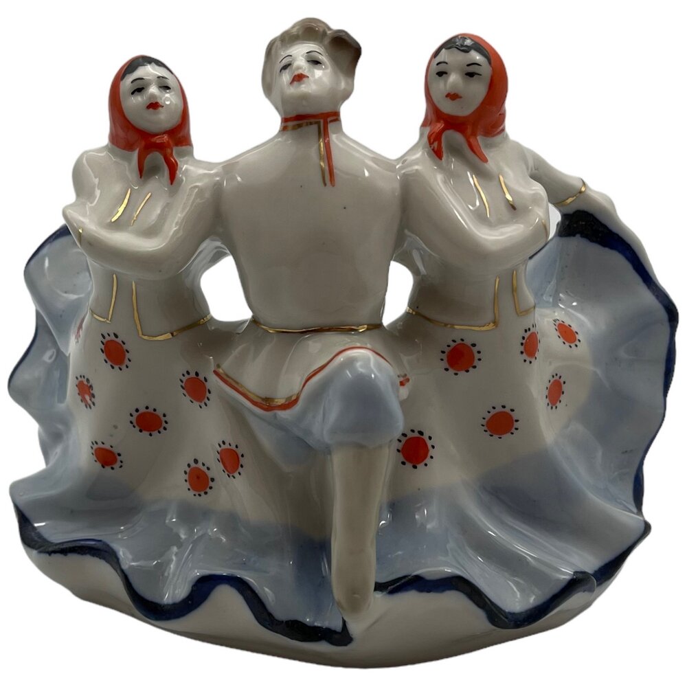 фото Фарфоровая статуэтка "Уральский перепляс", скульптор Синявская С. И, 1950-1959 гг, Сысерть, СССР, 3