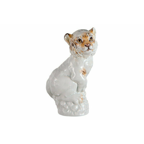 Фигурка Meissen Символ ГодаТигр с желтым мехом 12 см, фарфор