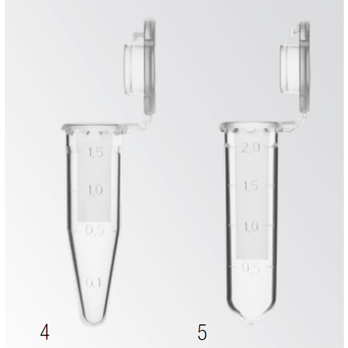 Пробирки микроцентрифужные 2 мл, LoTrace® DNA, крышка с защелкиванием ClickFit плоская, полипропилен, прозрачные, 16*500 шт/кор