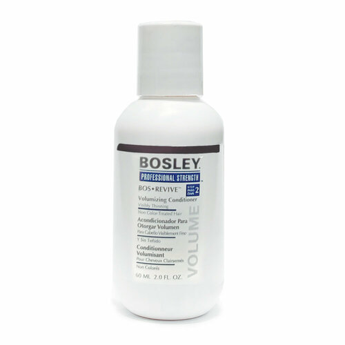 BOSLEY кондиционер для объема истонченных неокрашенных волос ВОS REVIVE (step 2) 60 мл bosley шампунь bos revive nourish питательный для истонченных неокрашенных волос 300 мл