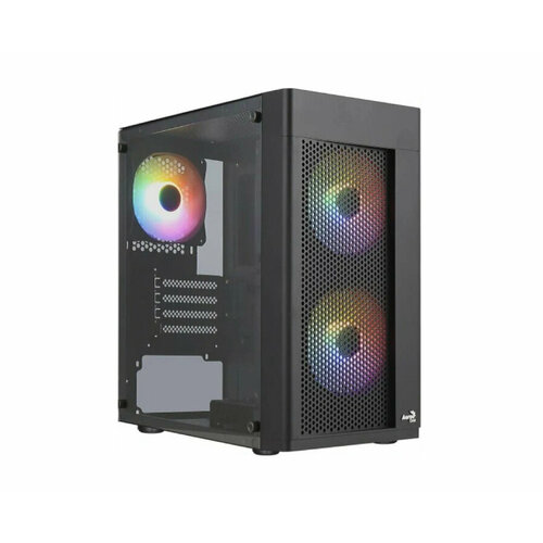 Корпус mATX AeroCool HEXFORM-G-BK-v2 (USB3.0, Audio, WN,2x120mm LED, черный)