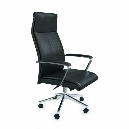 Компьютерное кресло для руководителя AL 752 Alsav Чёрная экокожа