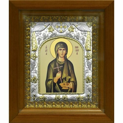 Икона Параскева Римская, 14x18 см, в деревянном киоте 20х24 см, арт вк-482